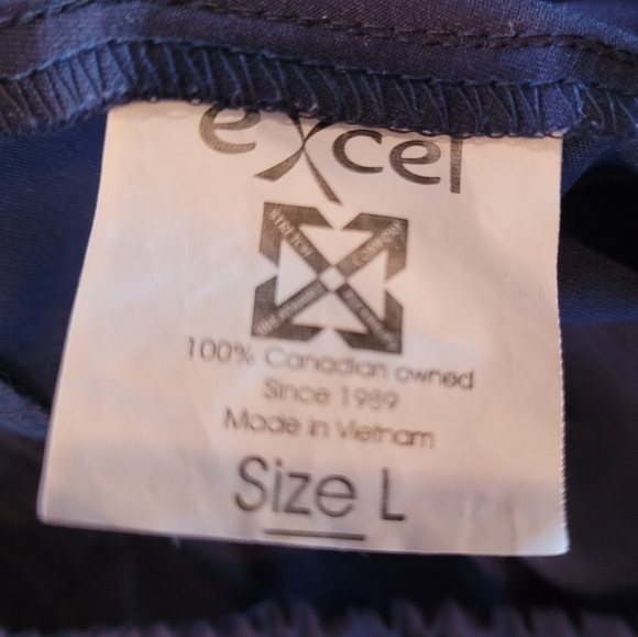 EXCEL Navy Blue Scrub Pants, Size Large Petite - Picture 5 of 8